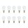 10 x LED Tropfen 1W E14 KLAR warmweiß 2700K 50lm Kunststoff für Außeneinsatz