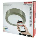 Telefunken Smart LED Aufbauleuchte Nickel matt rund...