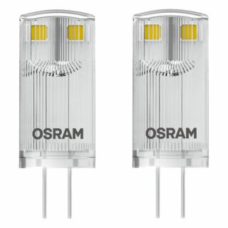 2 x Osram LED Leuchtmittel Stiftsockel 0,9W = 10W G4 12V 100lm warmweiß 2700K 320°