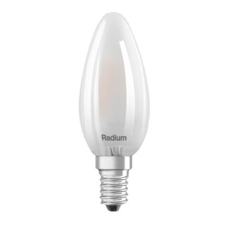 Radium LED Filament Leuchtmittel Kerze 5W = 40W E14 matt 470lm warmweiß 2700K DIMMBAR