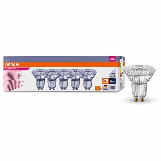 5 x Osram LED PAR16 Glas Reflektor 4,5W = 50W GU10 350lm 940 Neutralweiß 4000K 36° Ra>90 DIMMBAR