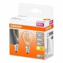 2 x Osram LED Filament Leuchtmittel Tropfen 4W = 40W E14 klar 470lm 827 warmweiß 2700K