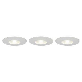 3 x Brilliant LED Einbaustrahler Nodus Weiß IP44 3 x 4W 380lm neutralweiß 4000K