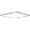 Brilliant LED Deckenleuchte Aufbaupanel 30x30cm Neptun chrom IP65 23W 2100lm warmweiß 3000K EasyDim