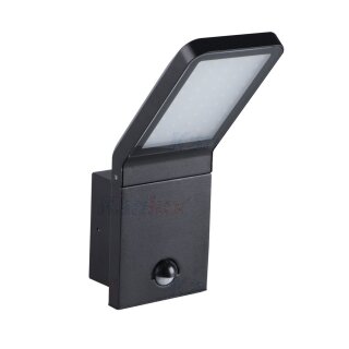 Kanlux Premium LED Außenleuchte Sevia schwarz 9,5W 600lm neutralweiß 4000K mit Bewegungsmelder