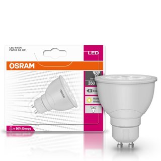 Osram LED Star Par16 Reflektor GU10 5W = 50W 350lm warmweiß 2700K Halogenersatz 36°