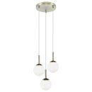 Brilliant Pendelleuchte Gitse Silber 3-flammig IP44 max. 3 x 28W G9 ohne Leuchtmittel kürzbar