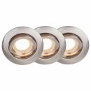 3 x Brilliant LED Einbauleuchte Easy Clip Silber...