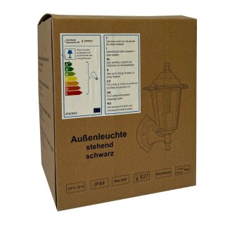 Hornbach Außenwandleuchte stehend Aluminium Schwarz IP44 max. 50W E27