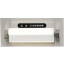 Brilliant LED Wandleuchte Next Silber 17,5cm 6W 675lm CCT 3000K-6000K slide dimmbar Touch-Schalter