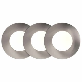 3 x Brilliant LED Einbauleuchte Orbita Eisen Ø10,5cm 3 x 4W 1200lm warmweiß 3000K indirektes Licht 120°