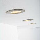 3 x Brilliant LED Einbauleuchte Orbita Eisen Ø10,5cm 3 x 4W 1200lm warmweiß 3000K indirektes Licht 120°