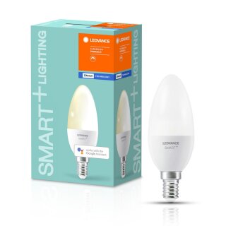 Ledvance LED Smart+ Kerze 5W = 40W E14 matt 470lm warmweiß 2700K Dimmbar App Google Alexa Apple HomeKit Bluetooth B-Ware