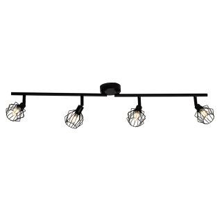 Brilliant LED Spotrohr Noris Schwarz 4-flammig 4 x 3,3W G9 1400lm warmweiß 3000K schwenkbar