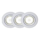3 x Brilliant LED Einbauleuchte Honor Weiß...