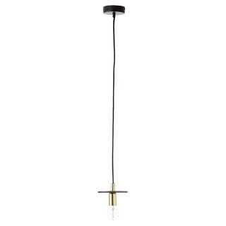 Brilliant Pendelleuchte Ruby Schwarz/Marmor/Messing 138cm max. 60W E27 ohne Leuchtmittel kürzbar