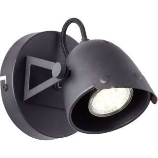 Brilliant Wandleuchte Wandstrahler Spot Ka Schwarz IP20 max. 1 x 28W GU10 ohne Leuchtmittel