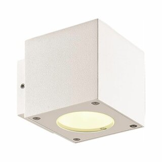 Malmbergs LED Außenleuchte Wandlampe Cube Weiß IP54 Up&Down 2 x 3W 255lm Warmweiß 3000K