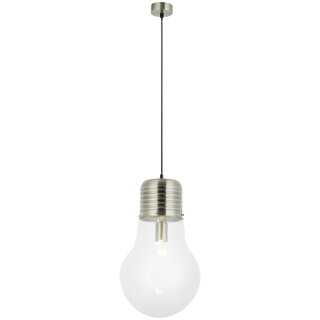 Brilliant Pendelleuchte Bulb Messing antik max. 60W E27 ohne Leuchtmittel kürzbar