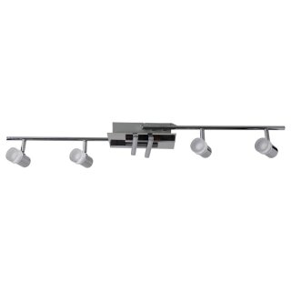 Näve LED Deckenleuchte Strahler London Chrom 4 x 2,4W + 4 x 4,35W 2200lm warmweiß 3000K