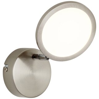 Brilliant LED Wandleuchte Pluto Chrom 5W 500lm warmweiß 3000K schwenkbar
