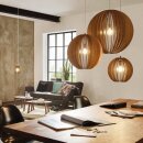 Eglo Pendelleuchte Cossando Holz Ø70cm max. 60W E27 ohne Leuchtmittel kürzbar