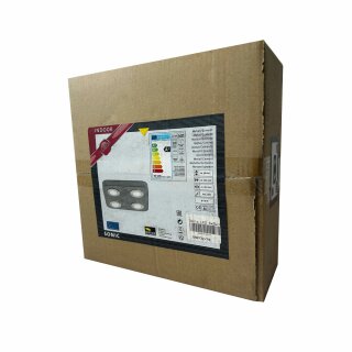 Brilliant LED Deckenleuchte Sonic Grau/Beton 26cm 4 x 5W 1680lm warmweiß 3000K