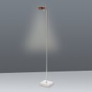 Näve LED Stehleuchte Triberg Silber/Braun 129cm 8,5W 520lm warmweiß 3000K Schwenkbar & Dimmbar