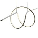 Brilliant LED Pendelleuchte Circle 120cm Chrom 30W 2410lm warmweiß 3000K kürzbar