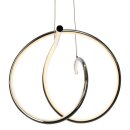 Brilliant LED Pendelleuchte Circle 120cm Chrom 30W 2410lm warmweiß 3000K kürzbar