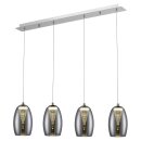 Brilliant LED Pendelleuchte Metropolis Chrom/Rauchglas 4 x 5W 2000lm warmweiß 3000K kürzbar EasyDim