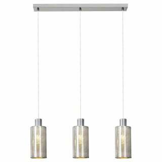 Brilliant Pendelleuchte Emotion Silber / Gold max. 3 x 26W E27 ohne Leuchtmittel kürzbar
