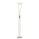 Brilliant Halogen Deckenfluter Ravenna Chrom 180cm 230W R7s 4646lm + 33W G9 458lm warmweiß 2900K mit Lesearm dimmbar