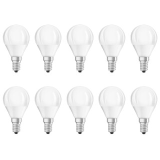 10 x Bellalux LED Leuchtmittel Tropfen P40 5,7W = 40W E14 matt 470lm neutralweiß 4000K