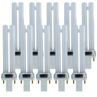 10 x Müller-Licht Kompaktleuchtstofflampe 7W/843 G23 2P 400lm Neutralweiß 4300K