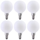 6 x LED Filament Leuchtmittel Globe G60 2W = 20W E14 opal 170lm warmweiß 2700K