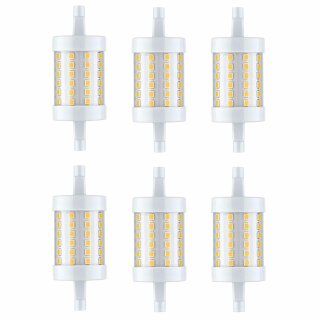 6 x Paulmann LED Leuchtmittel Stabform 78mm 9W = 69W R7s 950lm warmweiß 2700K DIMMBAR