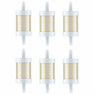 6 x Paulmann LED Leuchtmittel Stabform 78mm 9W = 69W R7s 950lm warmweiß 2700K DIMMBAR