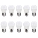 10 x XQ-Lite LED Leuchtmittel P45 Tropfen 5,5W = 40W E27 matt 470lm warmweiß 2700K