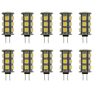 10 x Müller-Licht LED SMD Leuchtmittel Stiftsockellampe 2,5W = 16W G4 12V 140lm warmweiß 2700K