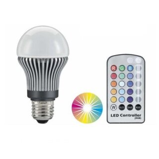 Paulmann LED Leuchtmittel Birnenform 5W E27 matt RGB Farbwechsel mit Fernbedienung