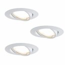 3 x TIP LED Einbauleuchte Ø9cm Weiß 3 x 4,8W...