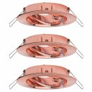 3 x Paulmann Einbauleuchte Nova Rosegold max. 35W ohne Leuchtmittel schwenkbar