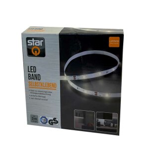 Star LED Band 3m IP20 6,5W warmweiß 2700K selbstklebend mit Kippschalter