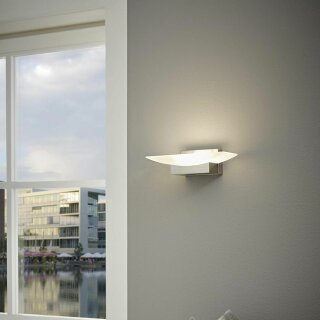 Helestra LED Außenleuchte Wandleuchte Ella Silber IP54 9W 660lm warmweiß 3000K