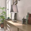 Wofi Tischleuchte Cesena Grau max. 42W E14 ohne Leuchtmittel mit Schalter