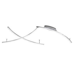 Wofi LED Deckenleuchte Mons Silber 3-flammig 3 x 11W 2700lm warmweiß 3000K schwenkbar
