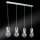 Action Pendelleuchte Futura Chrom 4 x Glühlampe mit Drahtgeflecht max. 40W E14 ohne Leuchtmittel kürzbar