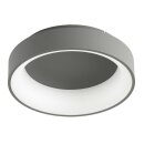 Wofi LED Wand- & Deckenleuchte Shay rund Ø39cm Dunkelgrau 16W 1600lm warmweiß 3000K Backlight 3-Stufen dimmbar