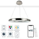 Wofi LED Smart WiZ Pendelleuchte Clint Ø60cm Nickel matt 33W 2300lm RGBW CCT 2800K-6500K dimmbar Fernbedienung App